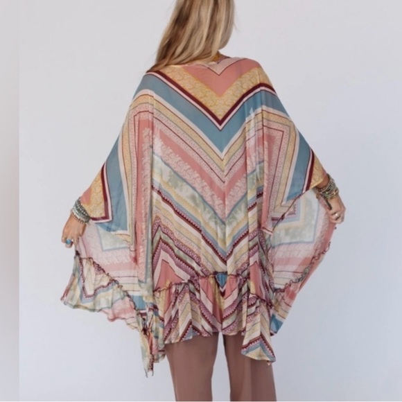 Three bird Nest Colorful Kimono nwt - Picture 4 of 6